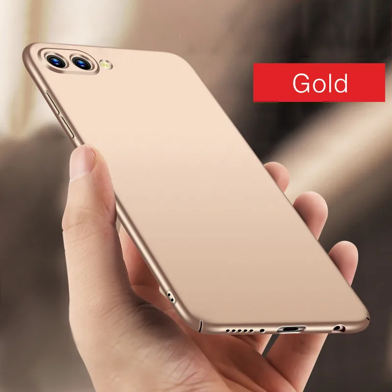 Gold Чехол для honor V10, чехол для huawei honor v10, чехол Mofi, жесткая задняя крышка для huawei honor View 10, чехол PC, однотонный цвет, красный, синий, 5,99 дюймов - Цвет: Gold