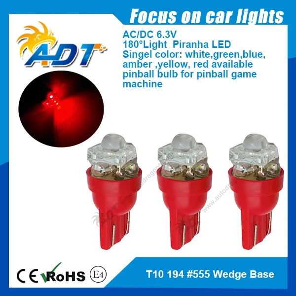 

100 PCS Piranha LED 555 wedge flasher pinball led lights 13v