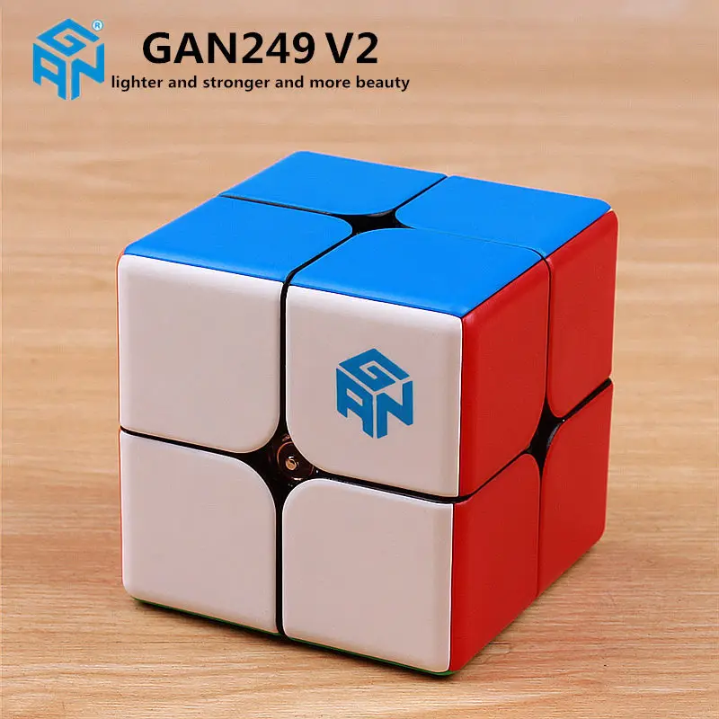 Gan249 2x2 волшебный скоростной кубик Гань без наклеек gan 249 V2M головоломка Карманный
