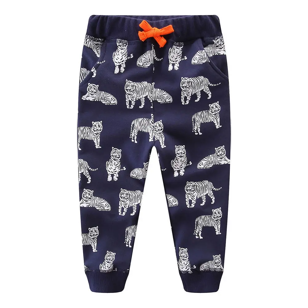 Littlemandy Boys Pants Tiger Cotton Children Trousers 2019 Brand Autumn Winter Baby Clothes Sweaterpants Kids Leggings |