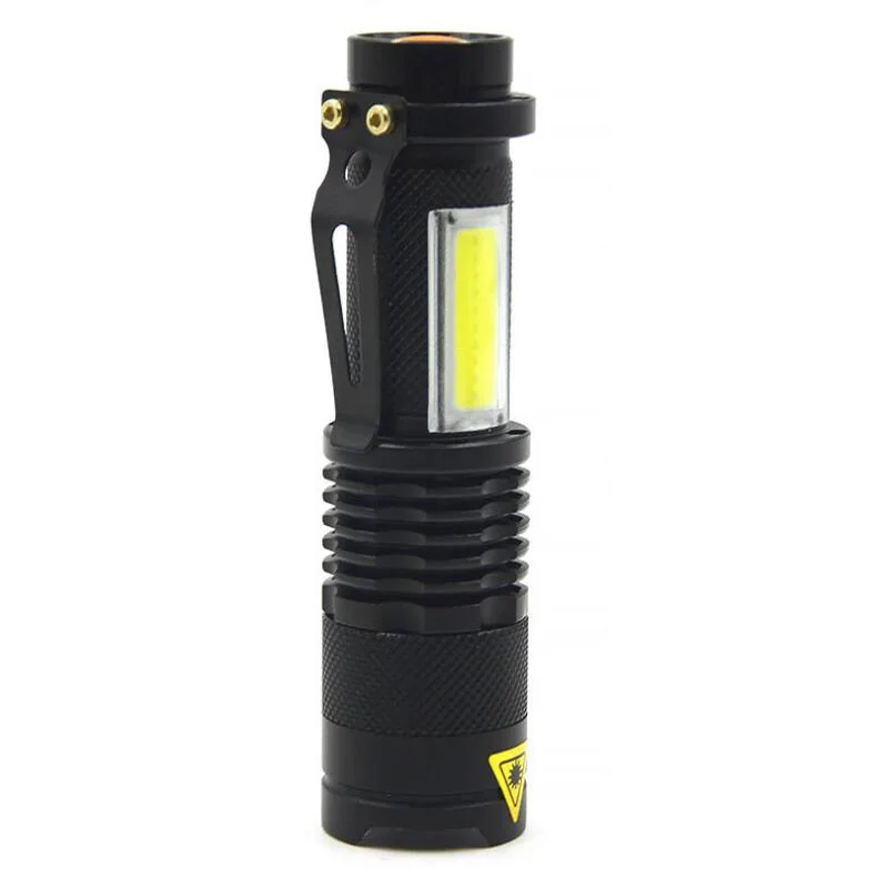 3800LM XML-Q5 + COB светодиодный фонарик Портативный мини ZOOM torchflashlight использование AA 14500