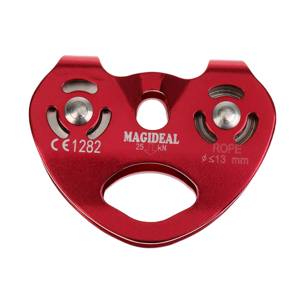 

25KN Professional Cable Trolley Double Speed Pulley with CE Certification for Outdoor Rock Climbing Belay Rigging 10.3*7.3*2.8cm