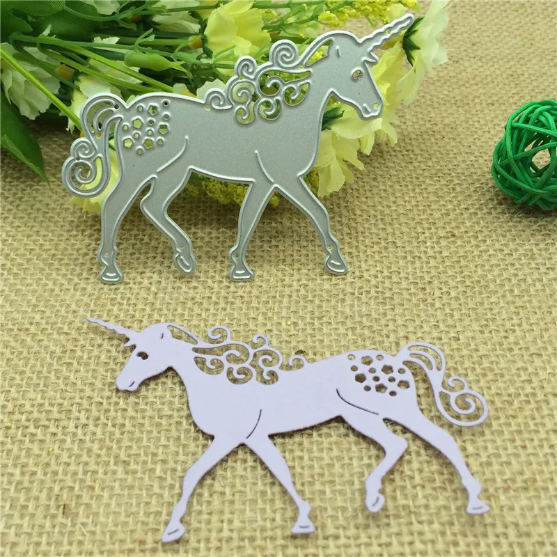 Металлические Вырубные штампы в виде единорога лошади|crafts embossing|craft cutting diescraft die