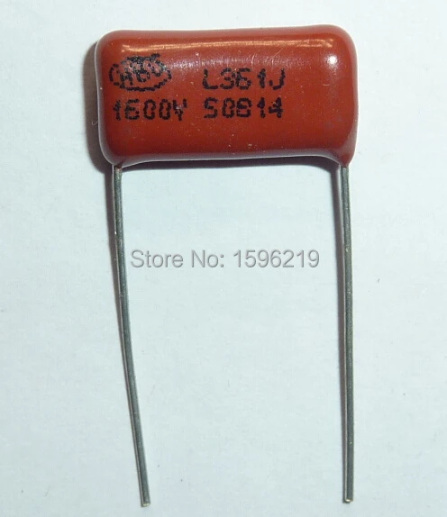 

100pcs CBB capacitor 361 1600V 361J 1.6KV 360pF 0.36nF P15 CBB81 Metallized Polypropylene Film Capacitor