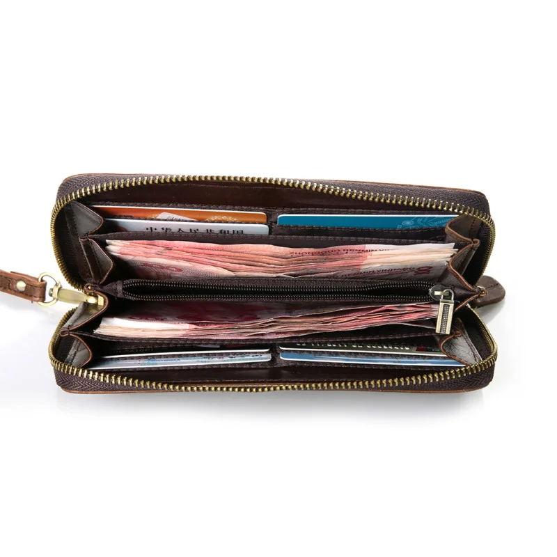 Мужской кошелек из воловьей кожи с узором в виде Драконов|Мужские кошельки| |