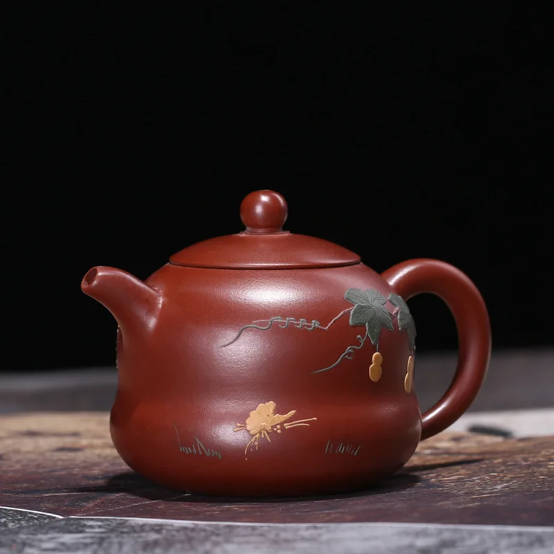 Средний песок руды фиолетовый чайный набор dahongpao Тыква бутылка вверх дном чайник