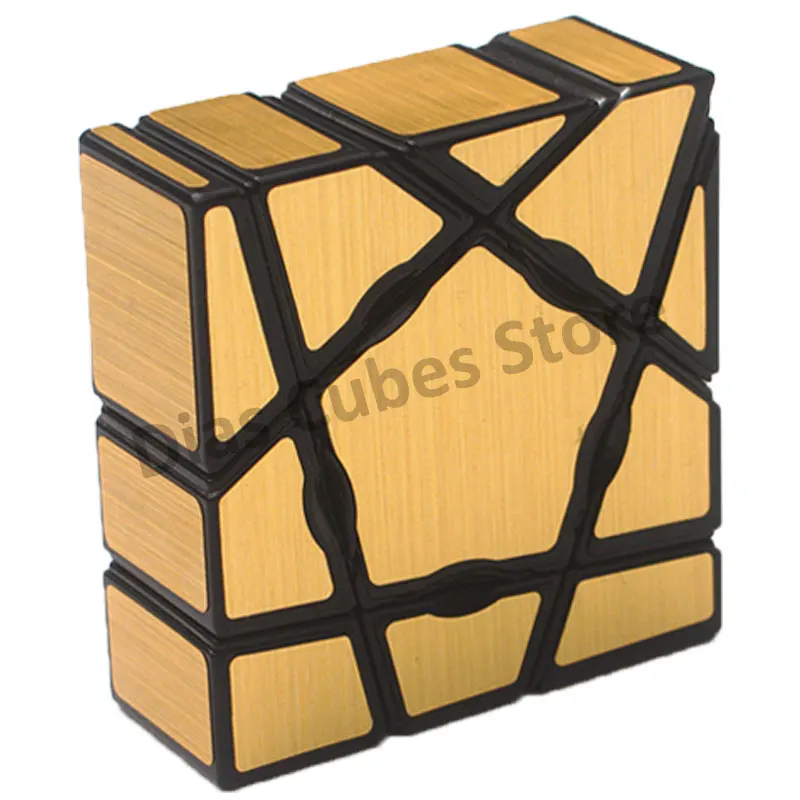 Дневные кубики YongJun призрак флоппи 1x3x3 кубик с золотыми/серебряными наклейками