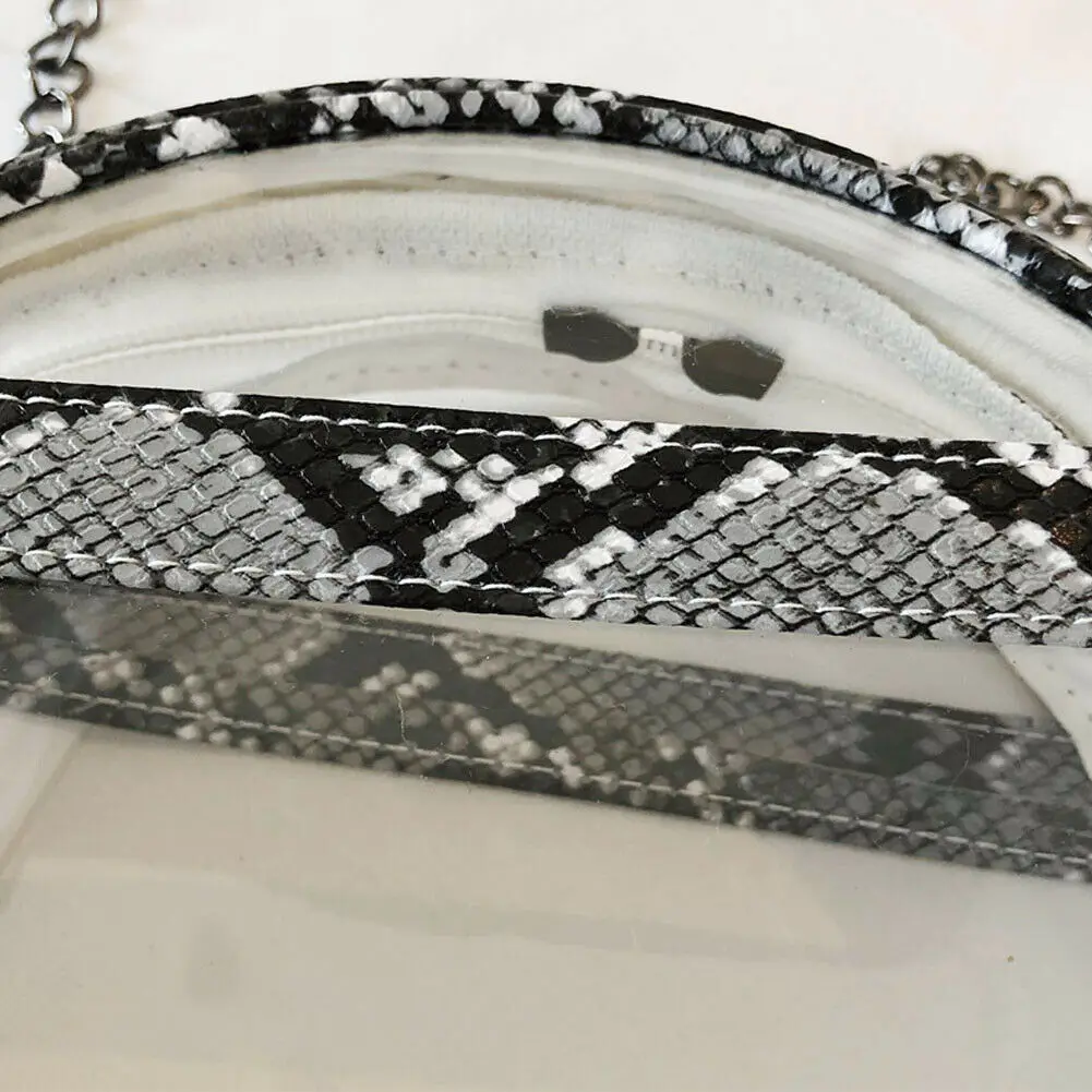 Новинка 2019 лидер продаж Женский кошелек из змеиной кожи на прозрачной цепочке