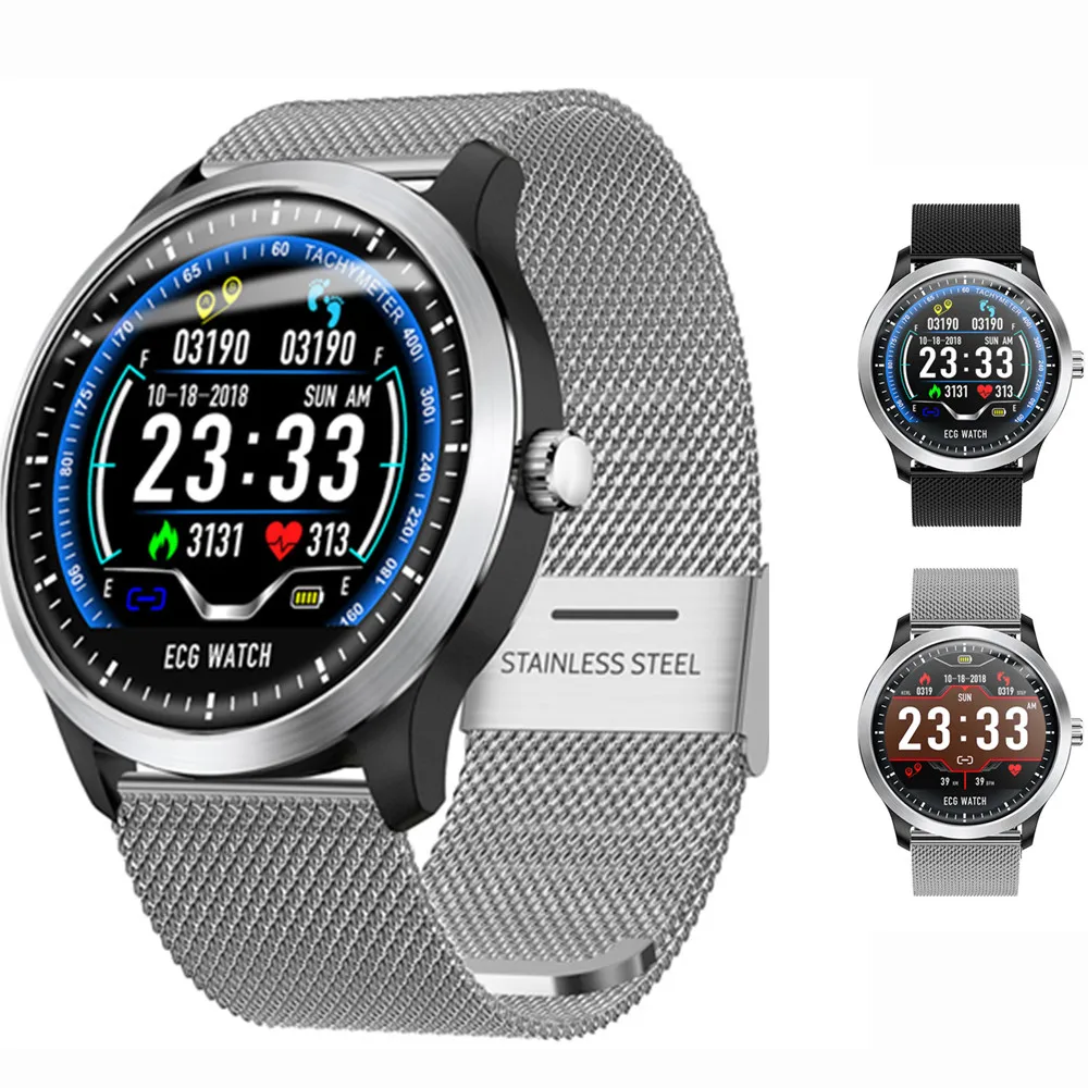 N58 Смарт часы Для мужчин Фитнес трекер ЭКГ кровяное Давление наручные монитор