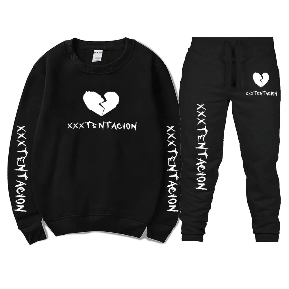 New Fashion Tracksuit men XXXTentacion Hip hop print cotton Hoodies+pants set casual sportsuits male autumn winter suits | Мужская