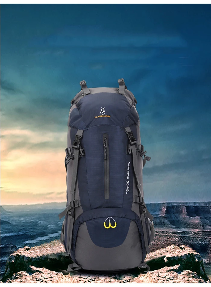 Модный мужской рюкзак FLAMEHORSE 60L большой емкости, водонепроницаемый рюкзак для путешествий, многофункциональные сумки, мужские рюкзаки для ноутбука mochila