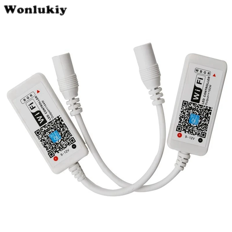 Wonlukiy DC 5 в 12 В 24 мини WiFi LED RGB/RGBW контроллер для iOS Android APP 24Key ИК пульт дистанционного
