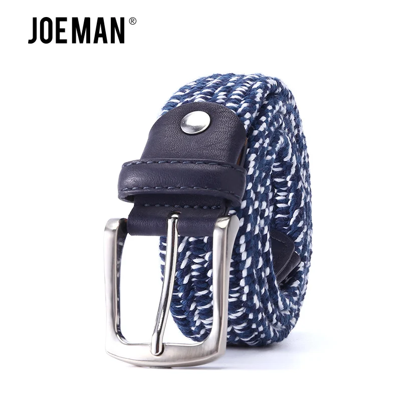 

Braided Knitted Stretch Belts Polyester Elastic Belt Men Woven Elastic Stretch Belt With Covered Buckle1-3/8" Wide High Quality