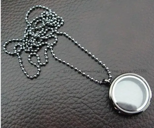 1 шт./лот копия ожерелье из нержавеющей стали медальон 30 мм живой память с 80 см