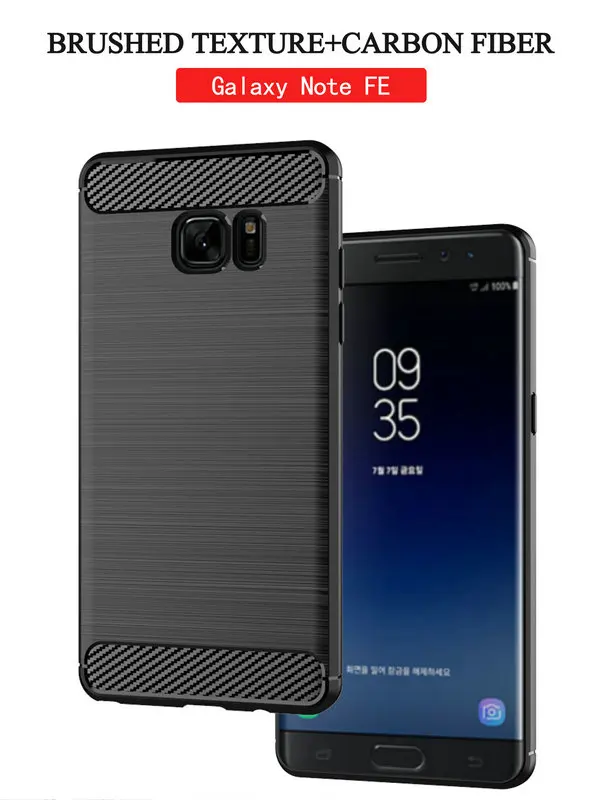 Для samsung Galaxy Note fe вентилятор Edition чехол Силиконовый прочный панцири углерода