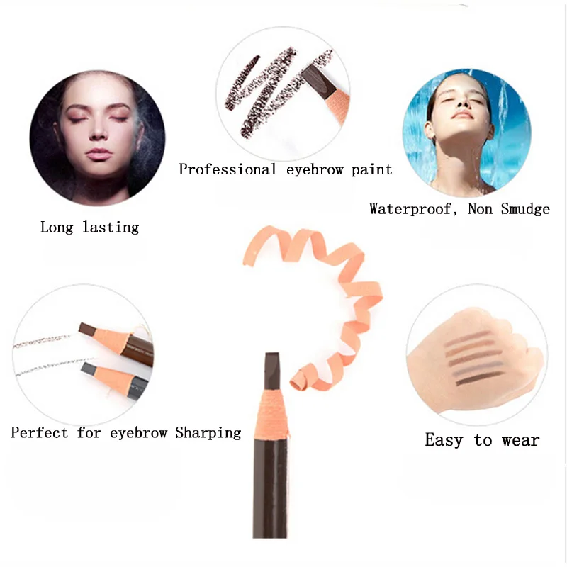 AddFavor Beauty Makeup Eyebrow Pencil Waterproof Enhancer Permanent Eye Liner Brow Pencils Paint Make up Cosmetic Tool | Красота и