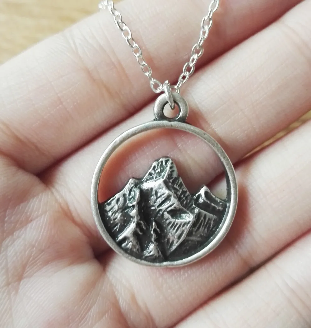 10 шт. крошечная Гора ожерелье с подвеской в виде Простой Природа кулон для