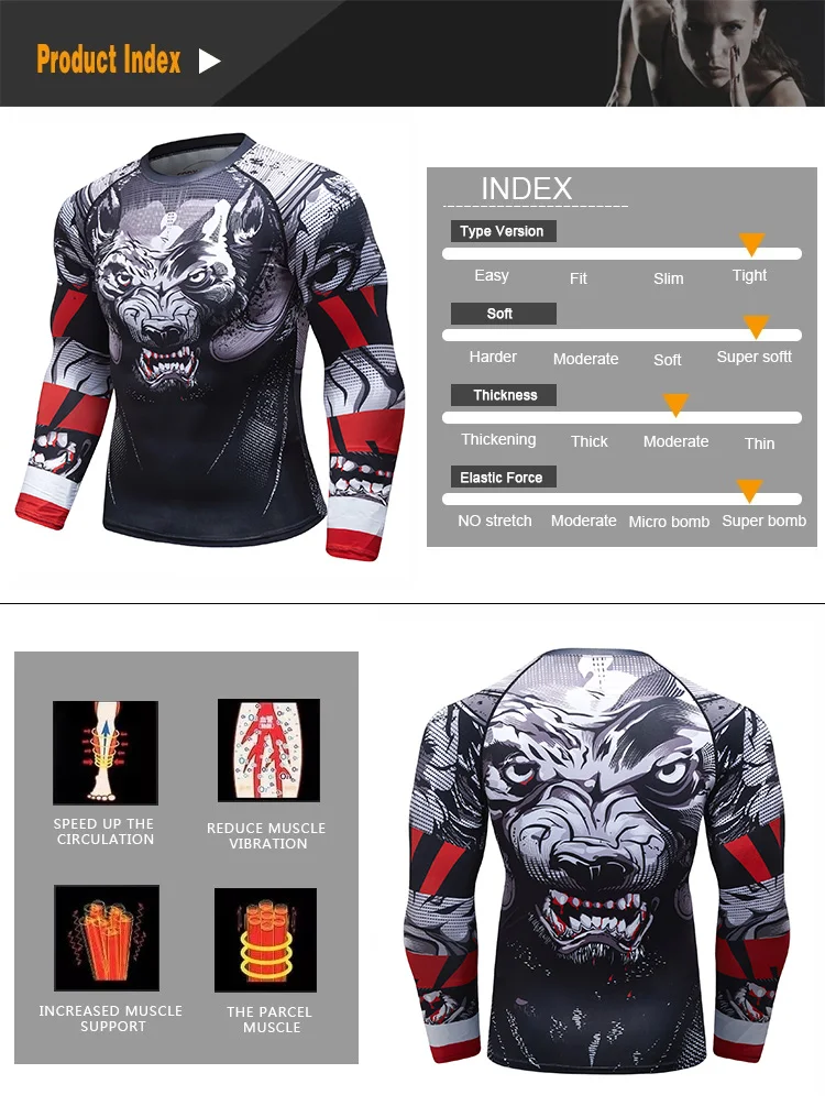 Фирменная Новинка UFC BJJ ММА отработать компрессионный Рашгард футболка для мужчин упражнения Панда 3D фитнес колготки бодибилд Крест fit Рашгард
