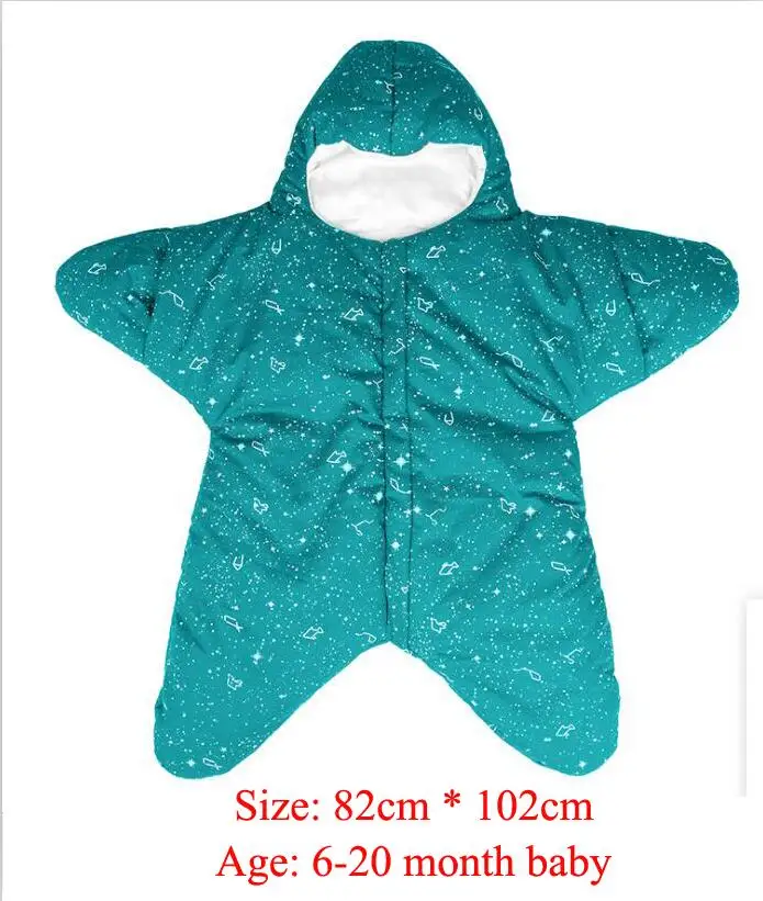 Green 6 to 20 month Теплый детский спальный мешок, мягкий хлопковый теплый плед, зимние спальные мешки для новорожденных, спальные мешки для детей 0-20 месяцев - Цвет: Green 6 to 20 month