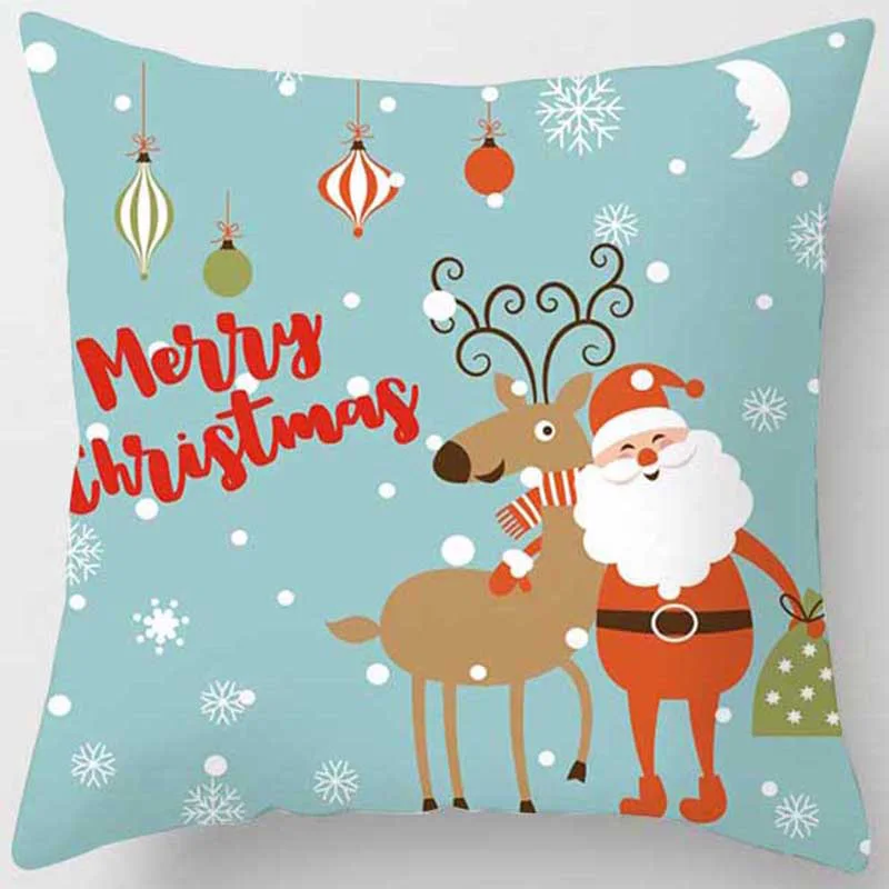 

Merry christmas polyester pillow case square two sides printing Pillow cases cartoon pillow covers size 45*45cm