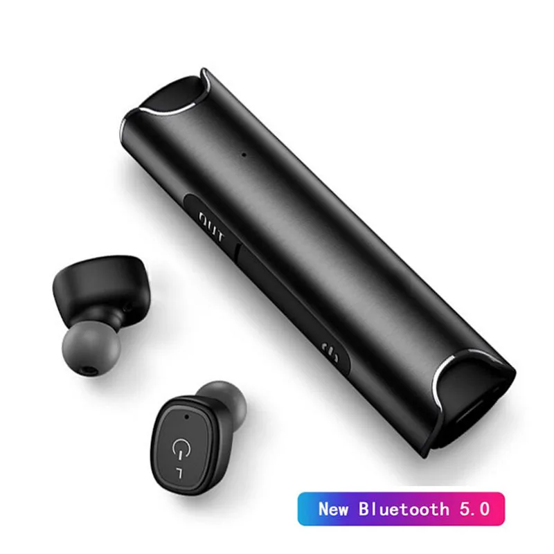 Black-BT5.0 Классический S2 TWS Bluetooth 4,2& 5,0 гарнитура стерео музыка наушники Встроенный микрофон маленький беспроводной наушник с 850 мАч перезаряжаемый аккумулятор - Цвет: Black-BT5.0