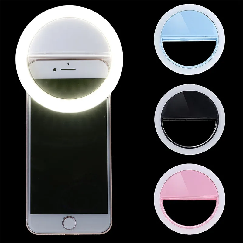 Новое светодиодное кольцо для селфи с 3 уровнями яркости и питанием от