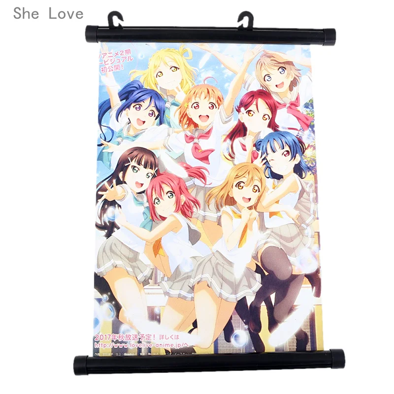 Она любит японское аниме Love Live! Солнечный свет стены свиток живопись холст плакат
