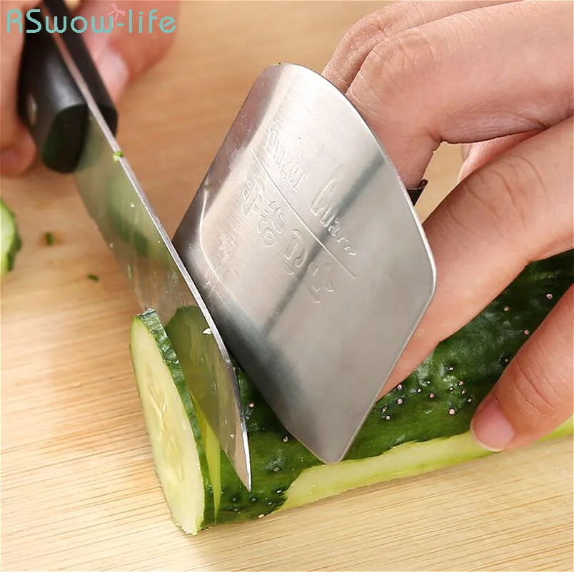 

2Pcs Stainless Steel Kitchen Cutting Hand Protector Multifunctional Anti-Cutting Hand Protector Finger Guards Kitchen Tool