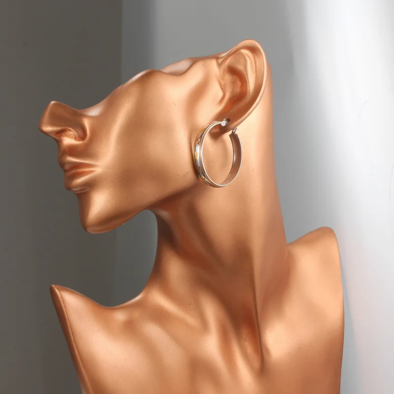 Новая мода Нержавеющая сталь Multi Цвет Хооп Серьги для Для женщин Мода круглый