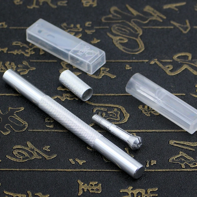 A set (9 Blades) Aluminum Alloy Engraving Knivescutters Cutters Cutting Tools Manual Model Knives Pencil Sharpener. | Инструменты