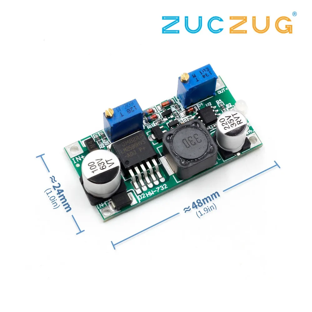 Новый Регулируемый Модуль питания LM2596HV DC Step Down CC CV 1 25 30V 15W|Интегральные схемы| |