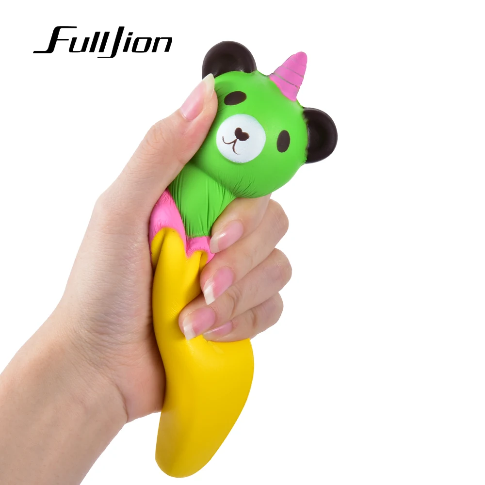 Fulljion Squishy медленный рост банан медведь Забавный Squishe Новинка кляп игрушки стресс