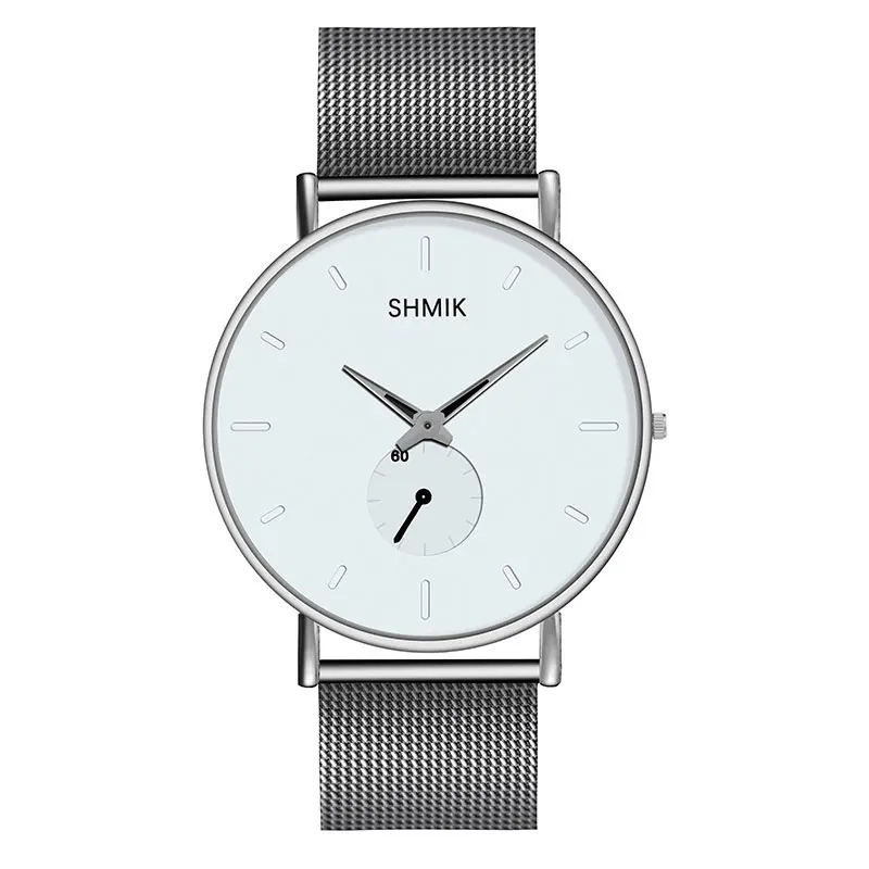Silver White Известный Бренд Дизайн Женские часы модные роскошные нарядные часы унисекс Ультра тонкие наручные часы Relojes - Цвет: Silver White