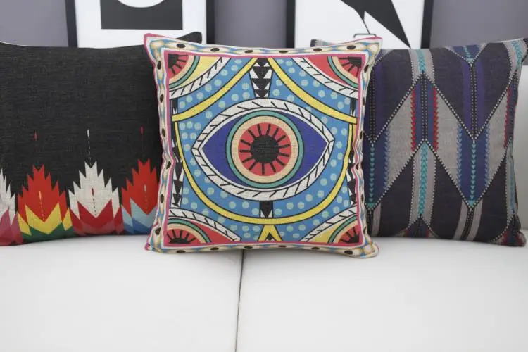 Экзотическая Этническая подушка креативная Геометрическая льняная наволочка