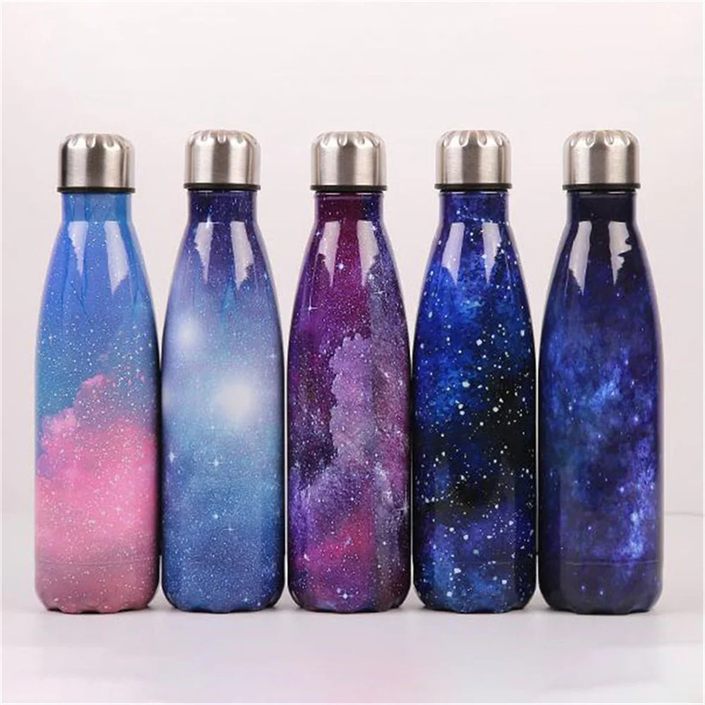 Звездное небо печатная бутылка для воды термос без бисфенола А вакуумная