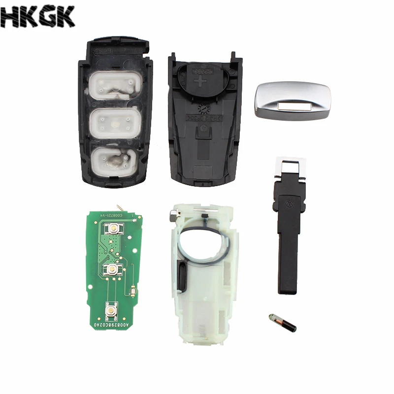 Флейта с 3 кнопками для Volkswagen 3C0 959 752 BA 434Mhz ID48 Chip For VW Passat B6 3C B7 Magotan CC|Ключ от авто| |