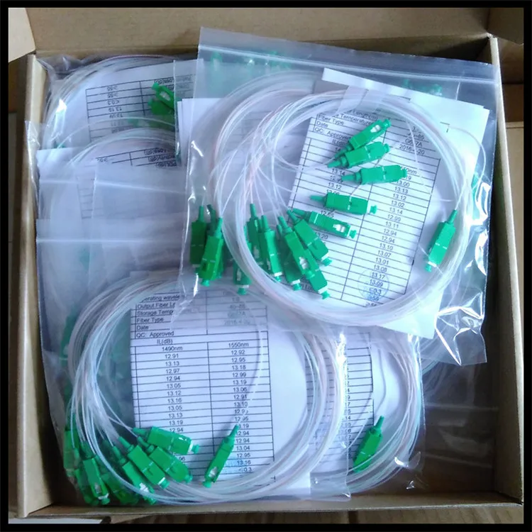 1X16 Порты SC/apc 0.9 мм SM Сталь трубки мини-PLC сплиттер G657A1 1X2 1x4 1x8 Волокна-оптические plc