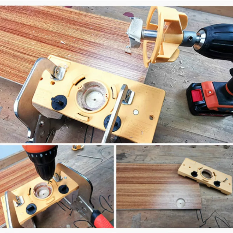 

NEWEST Woodworking 35mm Forstner Drill Bits Wood Hinge Drilling Jig Tool Kit for Window Door Hole Saw Stop Collar Pilot
