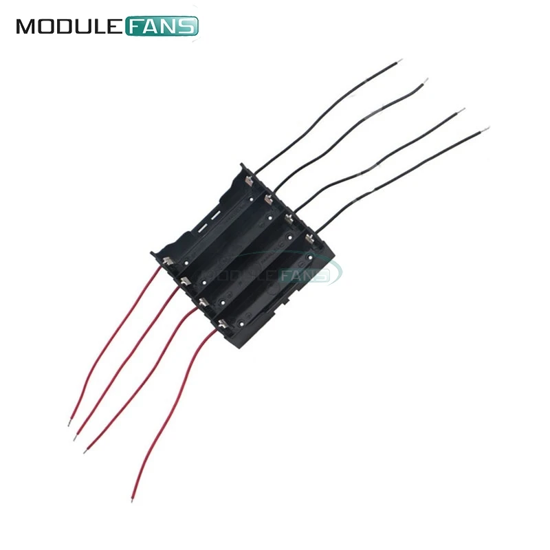 Пластиковый держатель для аккумулятора чехол 4x 18650 перезаряжаемых