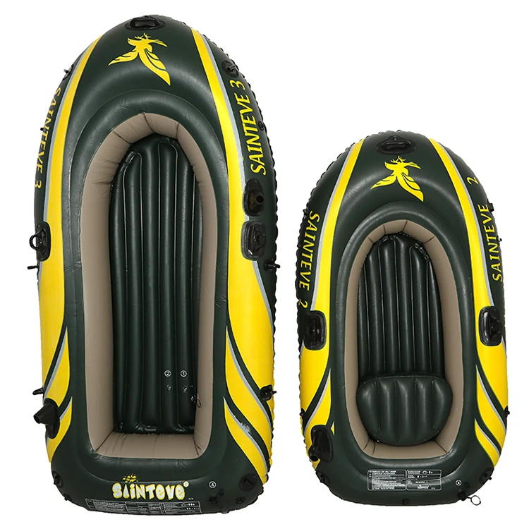 Двухместная надувная лодка каяк утолщенный два воздуха дрейфующая рыбацкая
