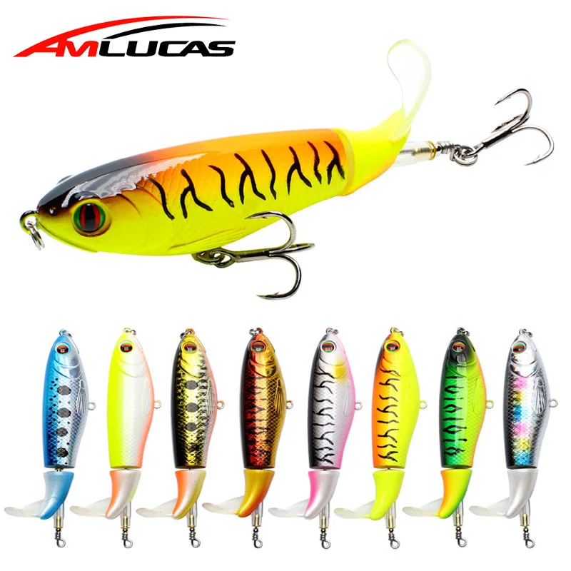 Amlucas Новый Гамбургер Plopper 10 см 17 2 г Topwater рыболовная приманка искусственная