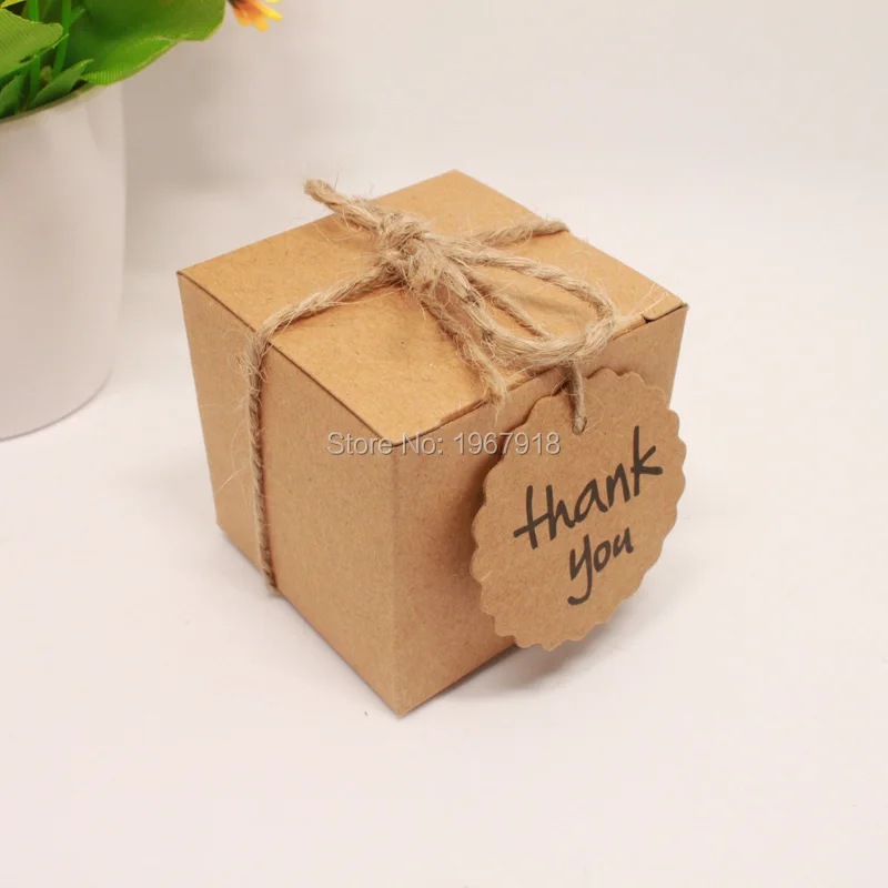 10 шт./лот коробки для свадебных сувениров коробка из крафт бумаги конфет бумажная