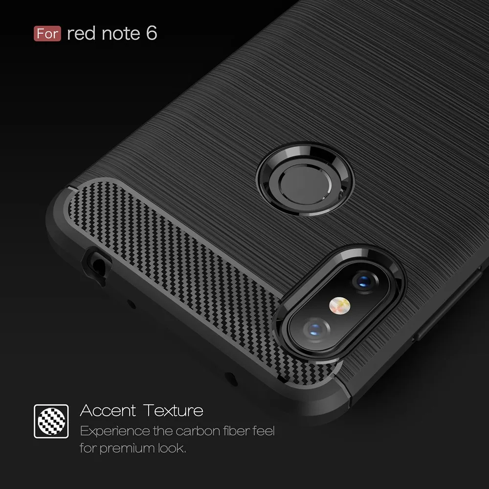 Чехол для телефона Xiaomi Redmi Note 7 силиконовый чехол из углеродного волокна Note7 6 Pro 5 6A