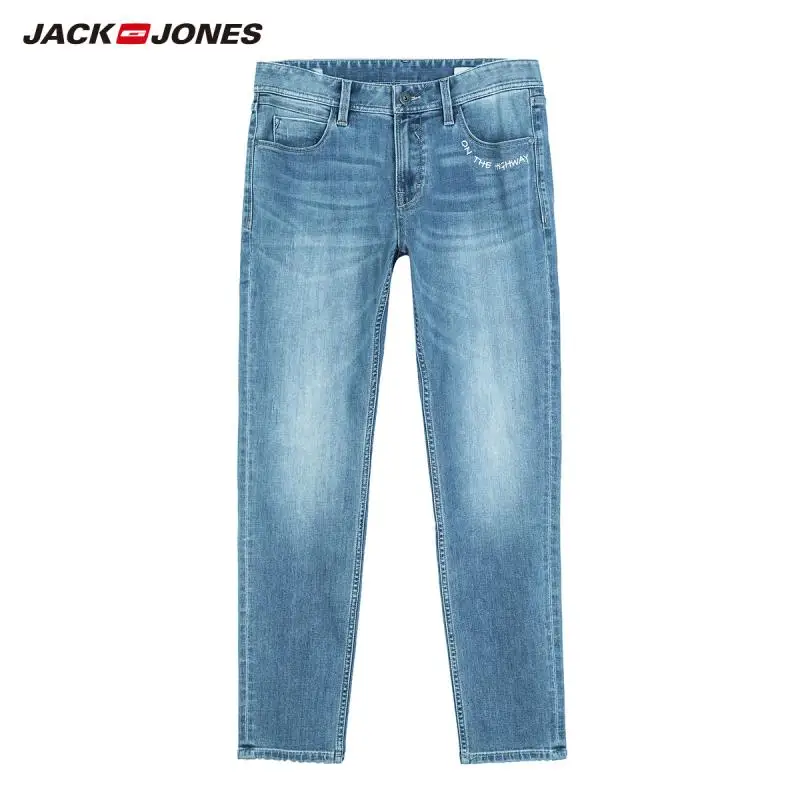 JackJones мужские 2019 стрейч Светильник Цвет Slim Fit обтягивающие джинсы с буквенным