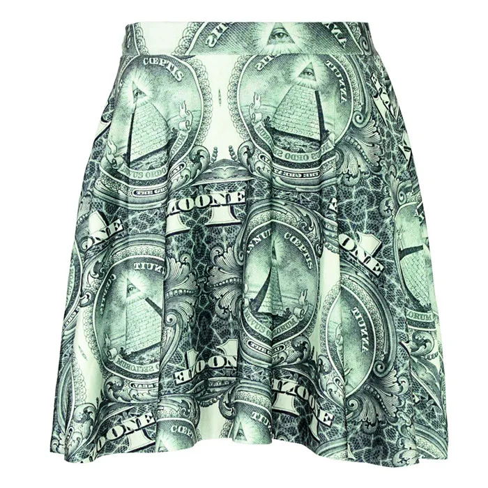 Летние модные женские туфли 3D других доллар с принтом мини юбка со средней талией