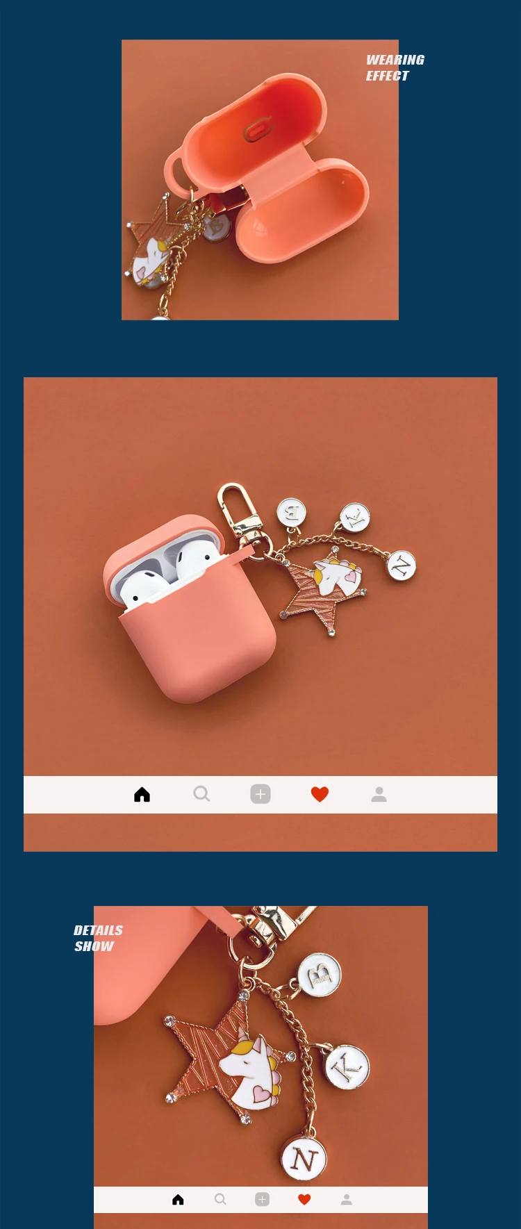 Эксклюзивный силиконовый чехол с единорогом для Airpods 2, аксессуары для наушников с Bluetooth, защитный чехол для ключей