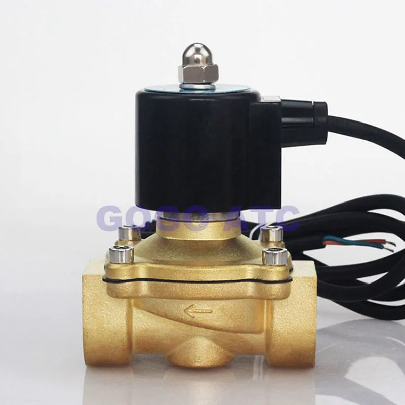 IP68 Подводный Соленоидный клапан brass 1 inch 1/4 &quotНормально закрытый 2W250 25 2W350 35 2 way