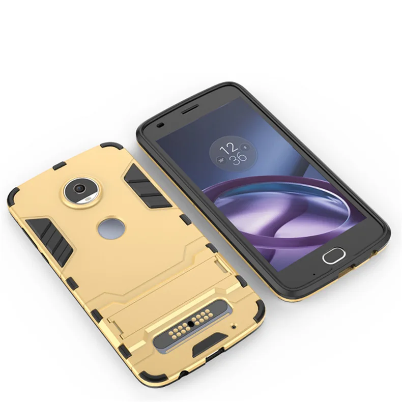 Противоударный Твердый Чехол-подставка для Motorola Moto G6 Plus + комбинированный