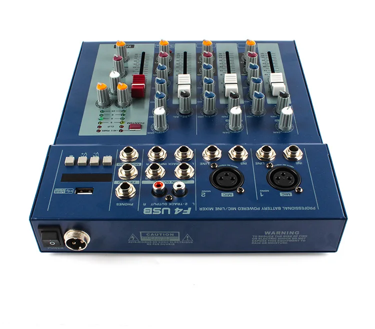 Мини Портативный аудио микшер с USB DJ звук микшерный пульт MP3 Jack 4 канала караоке 48 в усилитель для караоке KTV матч Вечерние