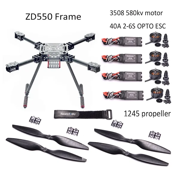 without Naza M lite ZD550 карбоновый комплект рамы квадрокоптера с шасси Naza M lite M8N gps 3508 580KV бесщеточный двигатель 40A ESC OPTO 2-6S ESC - Цвет: without Naza M lite